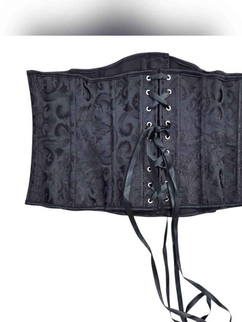 Black Gothic Underbust Corset Belt XXXXL Witch Renaissance